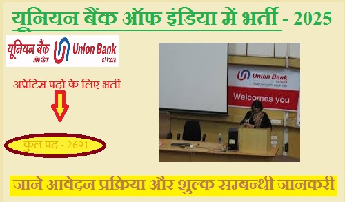 यूनियन बैंक ऑफ इंडिया में अप्रेंटिस पदों के लिए भर्ती: आवेदन की अंतिम तिथि 12 मार्च 2025