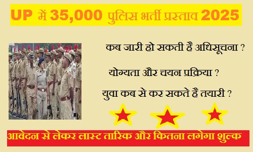 उत्तर प्रदेश में 35,000 पुलिस भर्ती का प्रस्ताव, अप्रैल में जारी हो सकती है अधिसूचना